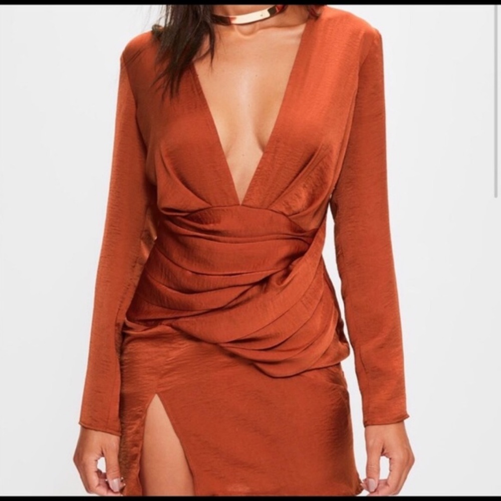 Missguided Burnt Orange Dress